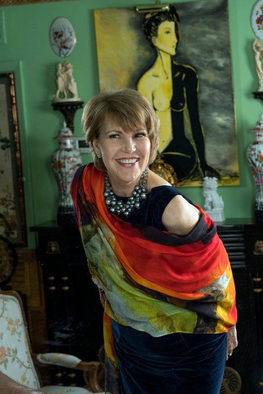 "Falling for You" Cashmere Silk Scarf ws