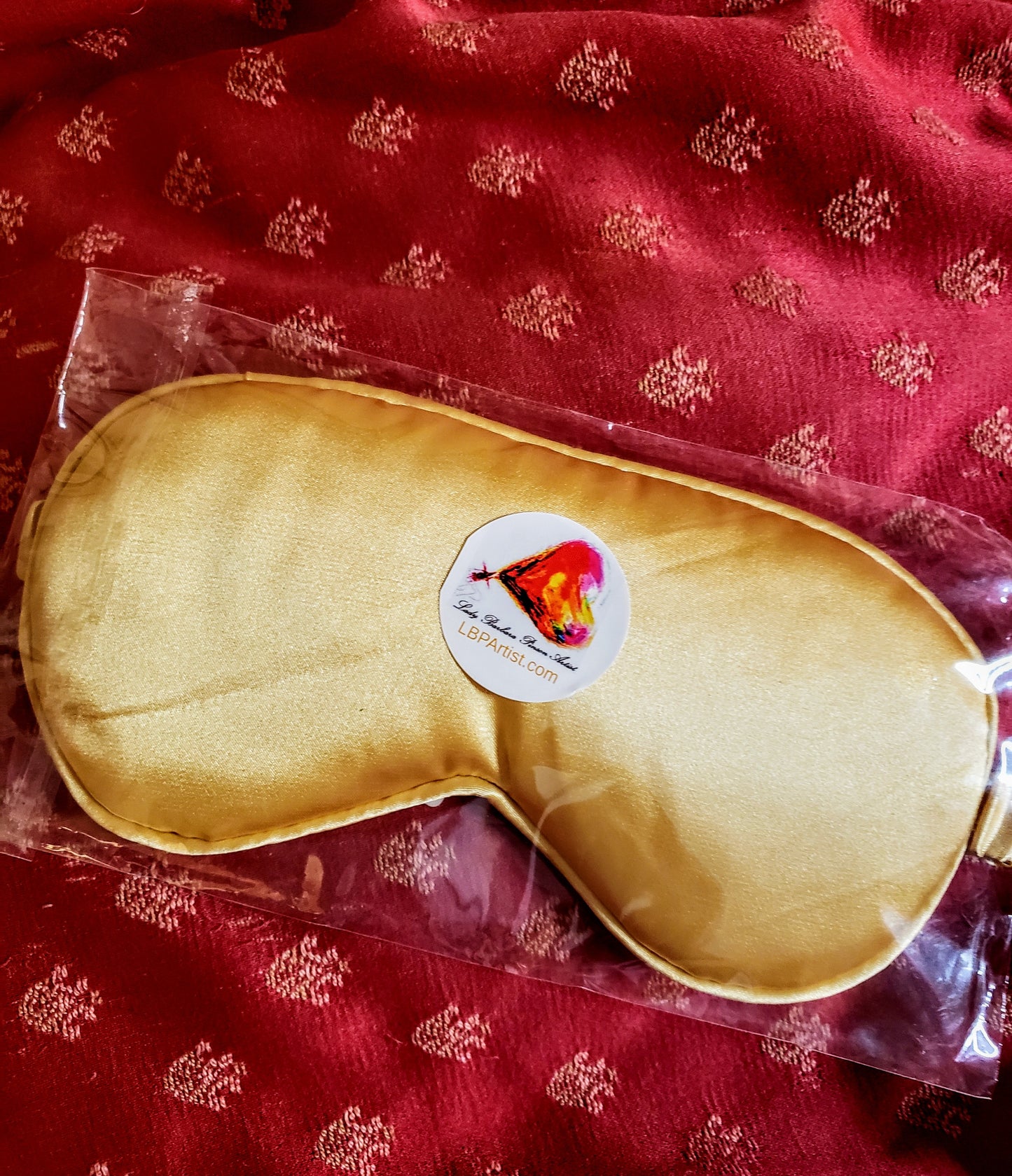 Pure Silk Padded Champagne Eye Mask