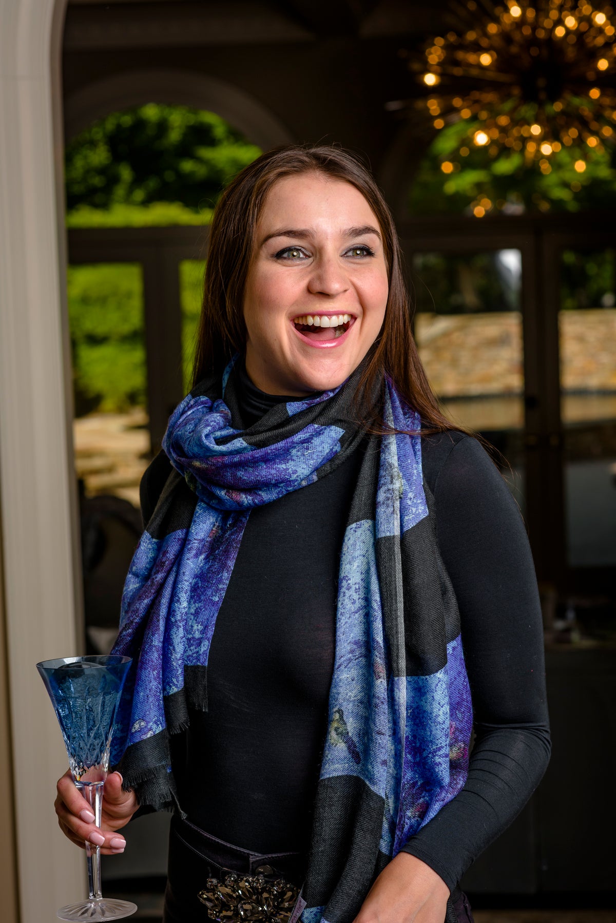 "Ode to a Songbird" Cashmere Silk Scarf