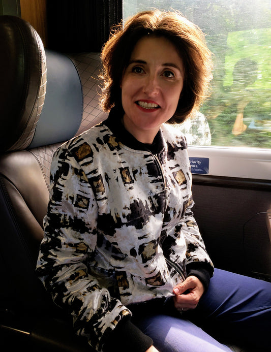 "Tartan Tan/Black" Lady B Bomber jacket ws