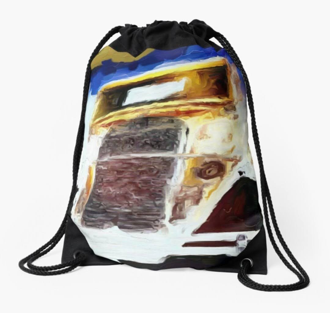 "GA Tech Ramblin' Wreck" Drawstring Bag