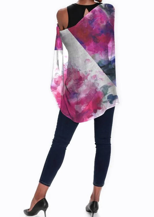 "Poppies Pink" Beechwood Scarf ws