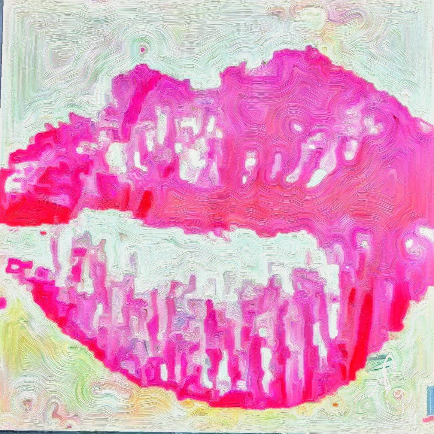 "Saye Smooch" Painting by Lady Barbara Pinson Artist