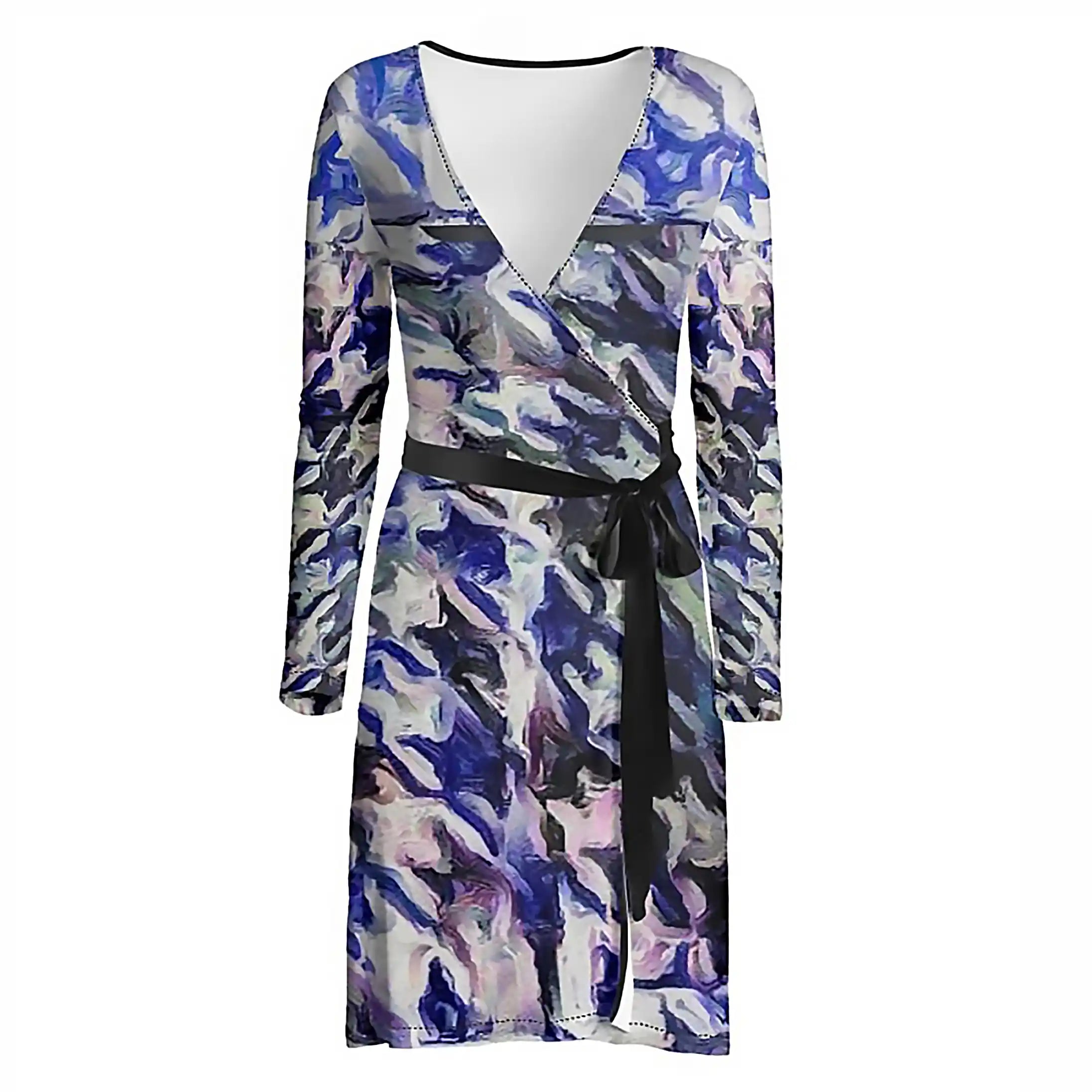 Lady Barbara Pinson "Blue Hues" -Wrap Dress 