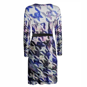 Lady Barbara Pinson "Blue Hues" -Wrap Dress  back