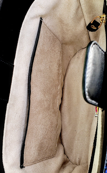 "Abstract Blue/Gold" Luxury Statement Bag ws
