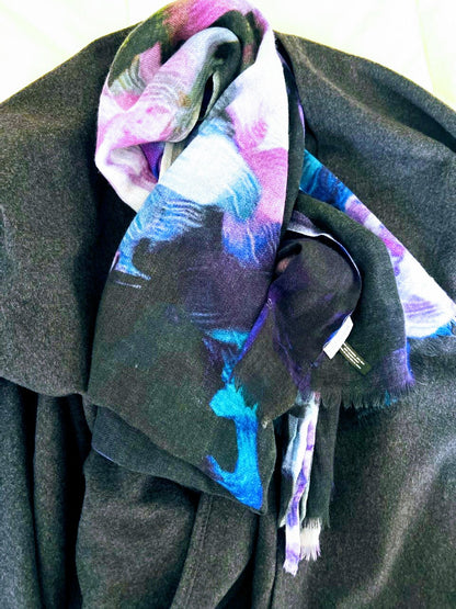 "Evening Romance" Cashmere Silk Scarf ws