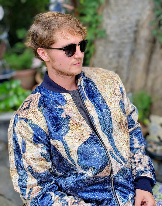"Abstract Blue" Men's Bomber Jacket