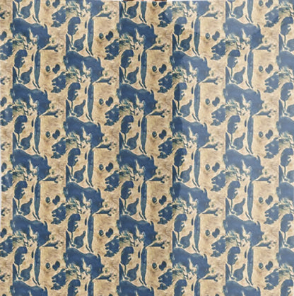 "Abstract Blue Gold"  Chiffon Scarf/Sarong ws