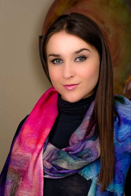 "Aurora" Cashmere Silk Scarf ws
