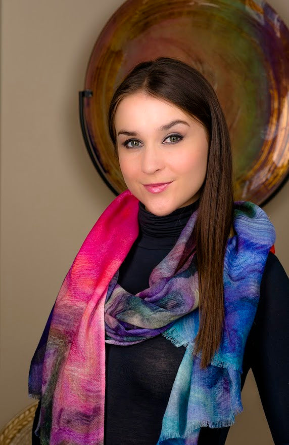 "Aurora" Cashmere Silk Scarf ws