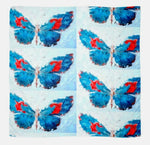 "Butterflies Turquoise" Chiffon Scarf/Sarong