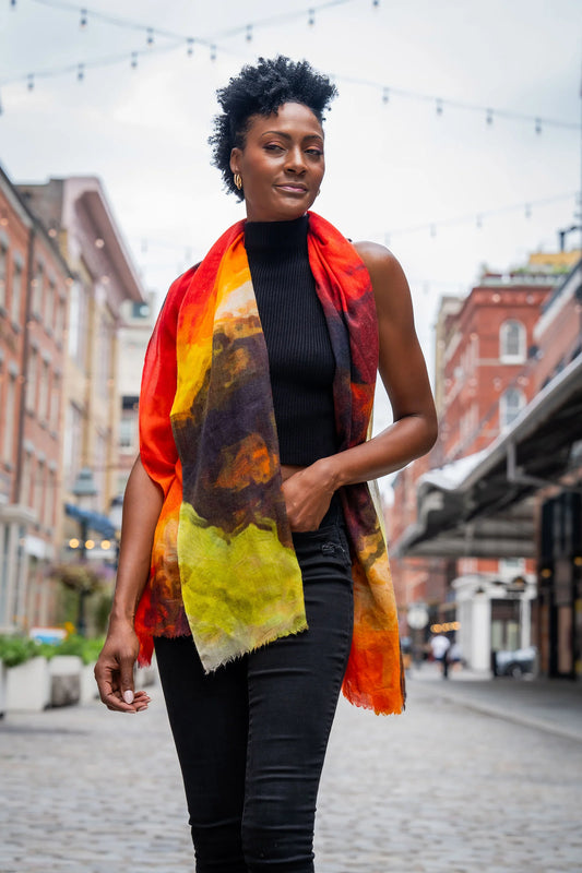 "Falling for You" Cashmere Silk Scarf