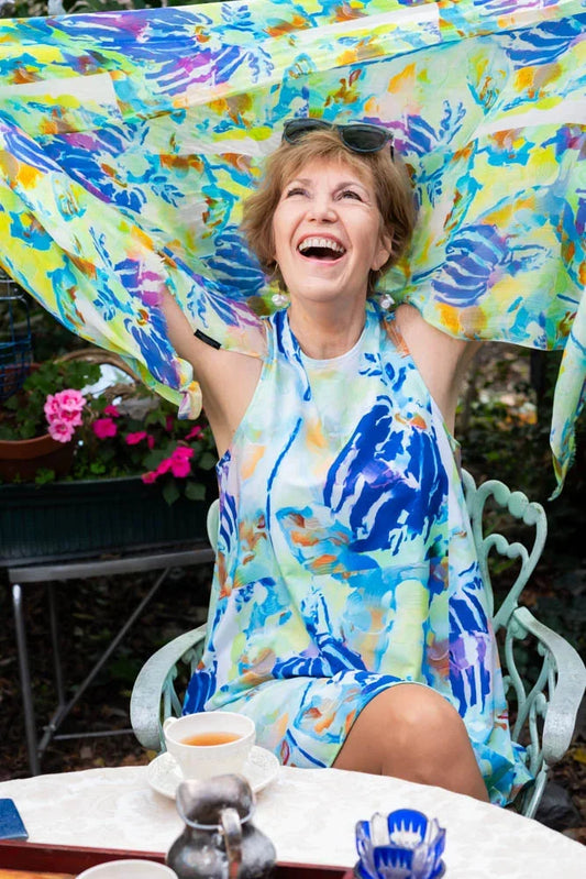 "French Flair" Chiffon Scarf/Sarong