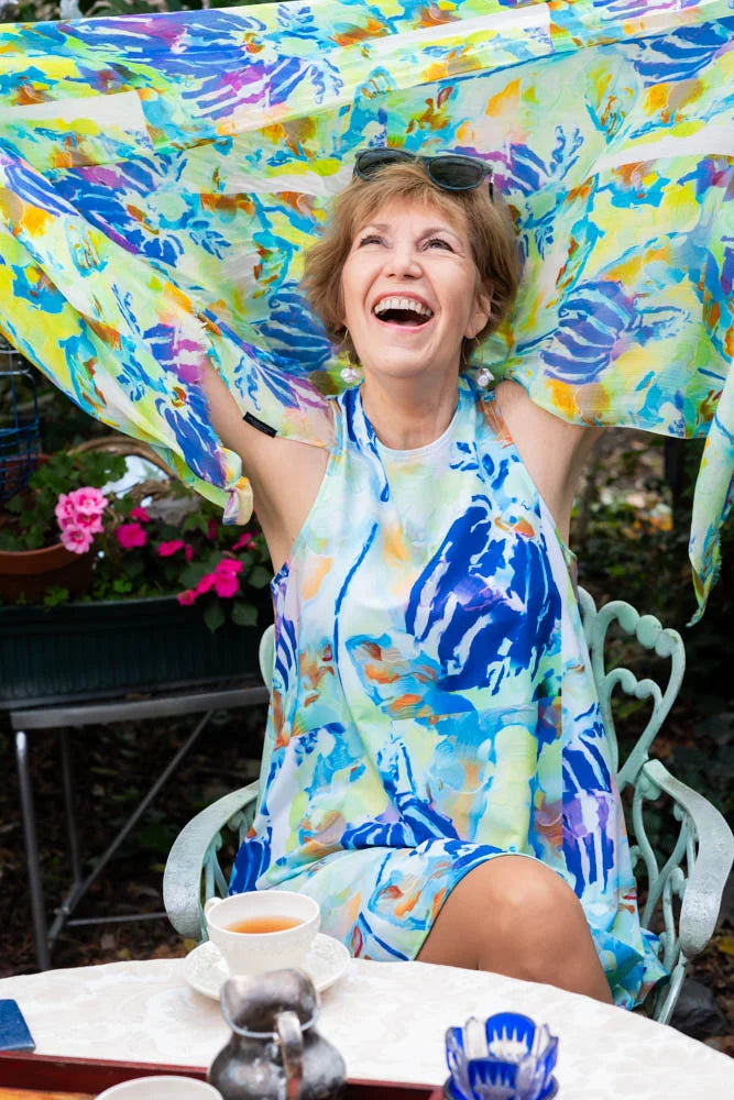 Lady Barbara Pinson Artist French Flair A-Line Dress