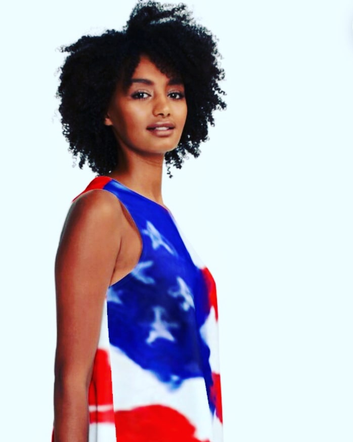 "Americana" A-Line Dress Special One Flag Design