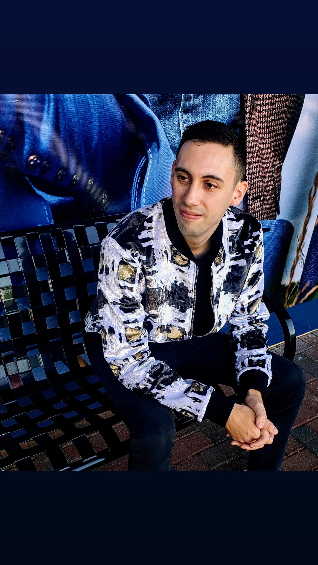 "Tartan Tan/Black" Men's Bomber Jacket