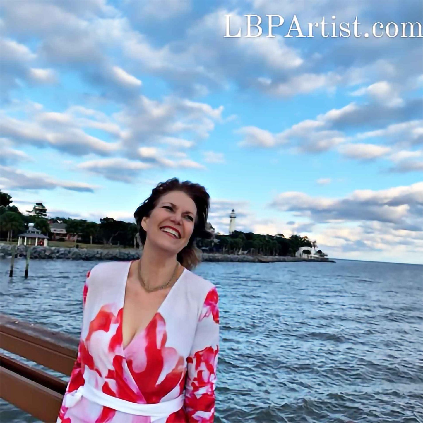 Lady Barbara Pinson Artist Peonies from Heaven Wrap Dress Lifestyle