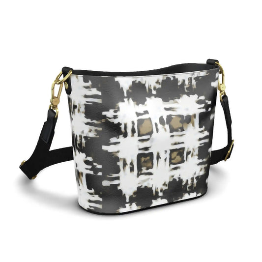 "Tartan Tan Black" Statement Bag