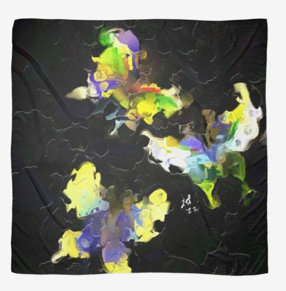 "Night Flight" Chiffon Scarf/Sarong