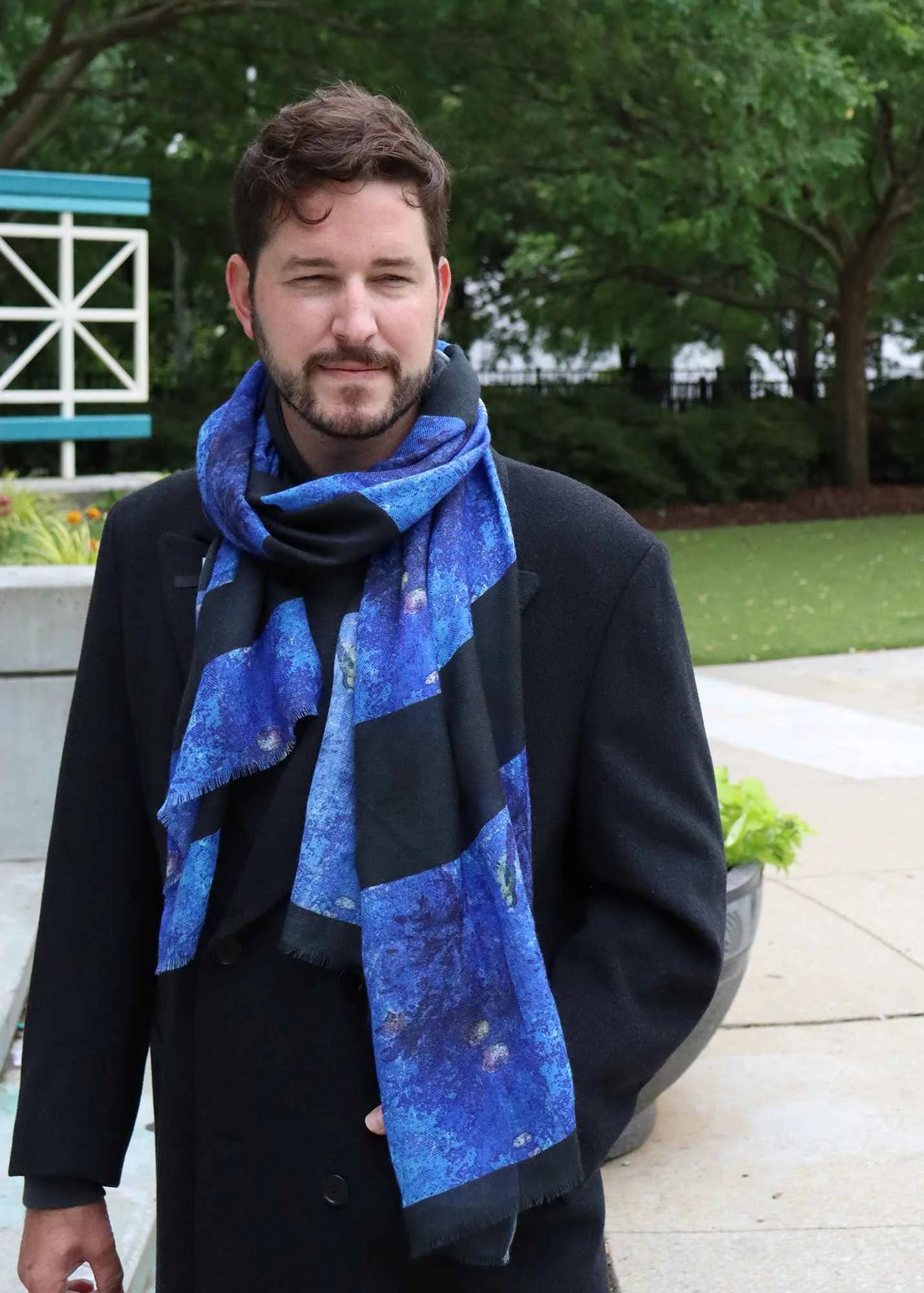 "Ode to a Songbird" Men's Cashmere Scarf