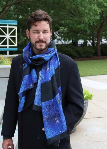 "Ode to a Songbird" Men's Cashmere Scarf