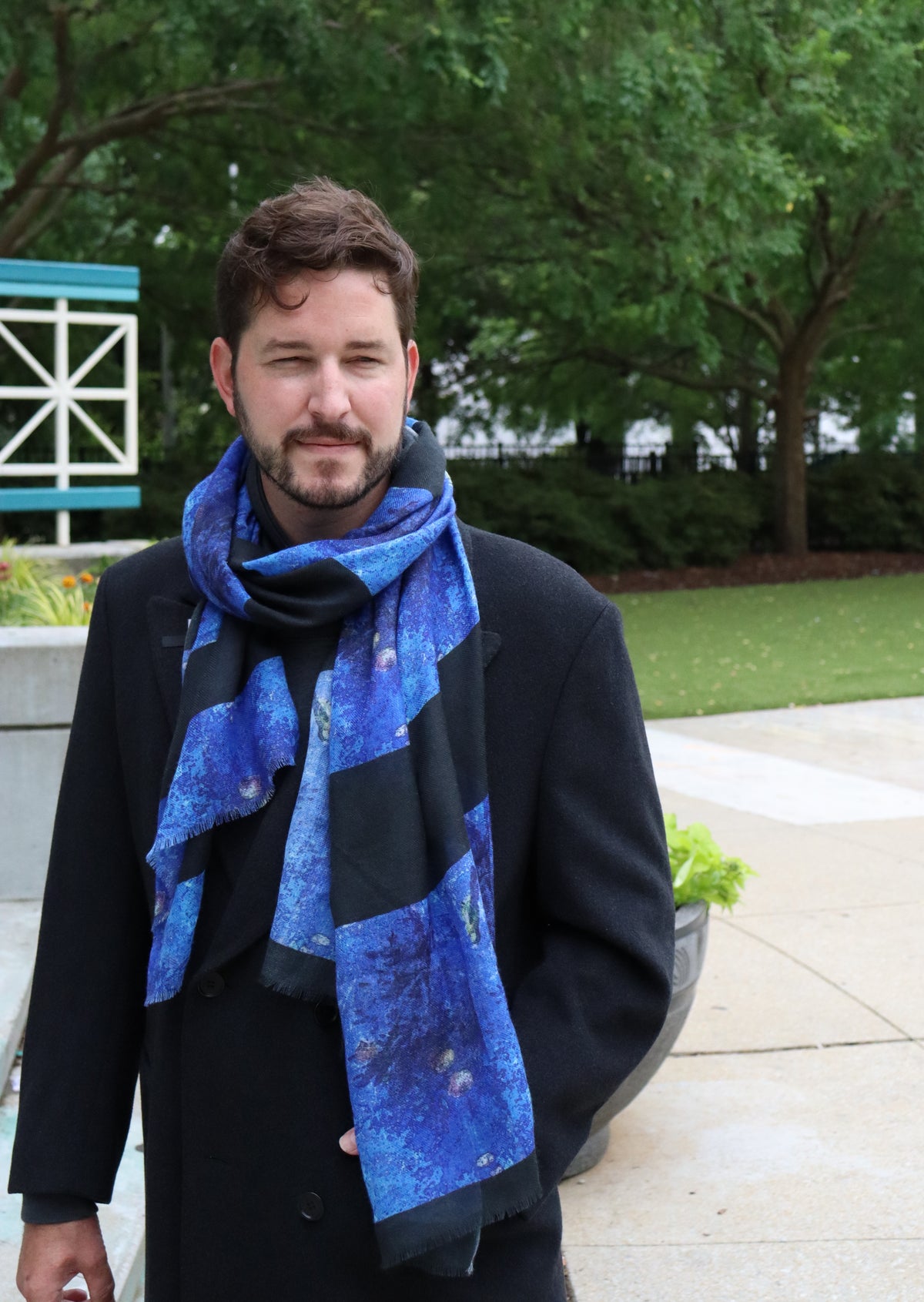 "Ode to a Songbird" Cashmere Silk Scarf