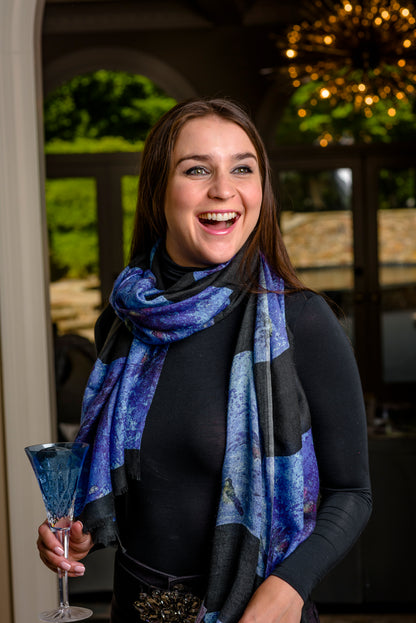 "Ode to a Songbird" Cashmere Silk Scarf