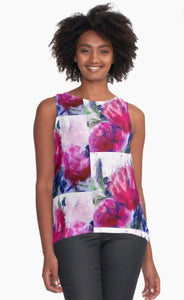 "Poppies Pink" Sleeveless Top