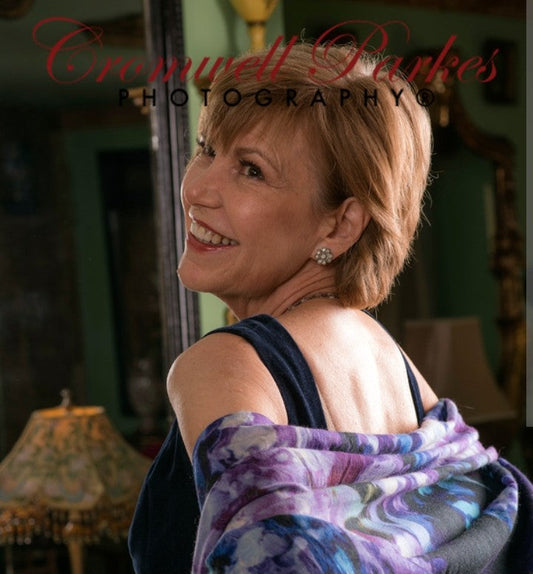 "Evening Romance" Cashmere Silk Scarf ws