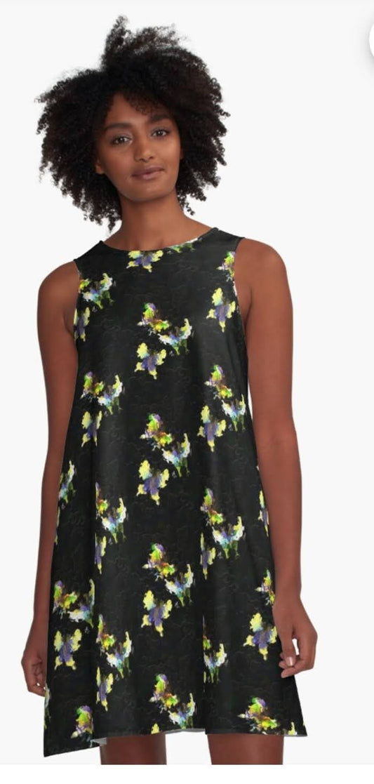 "Night Flight" A-Line Dress ws