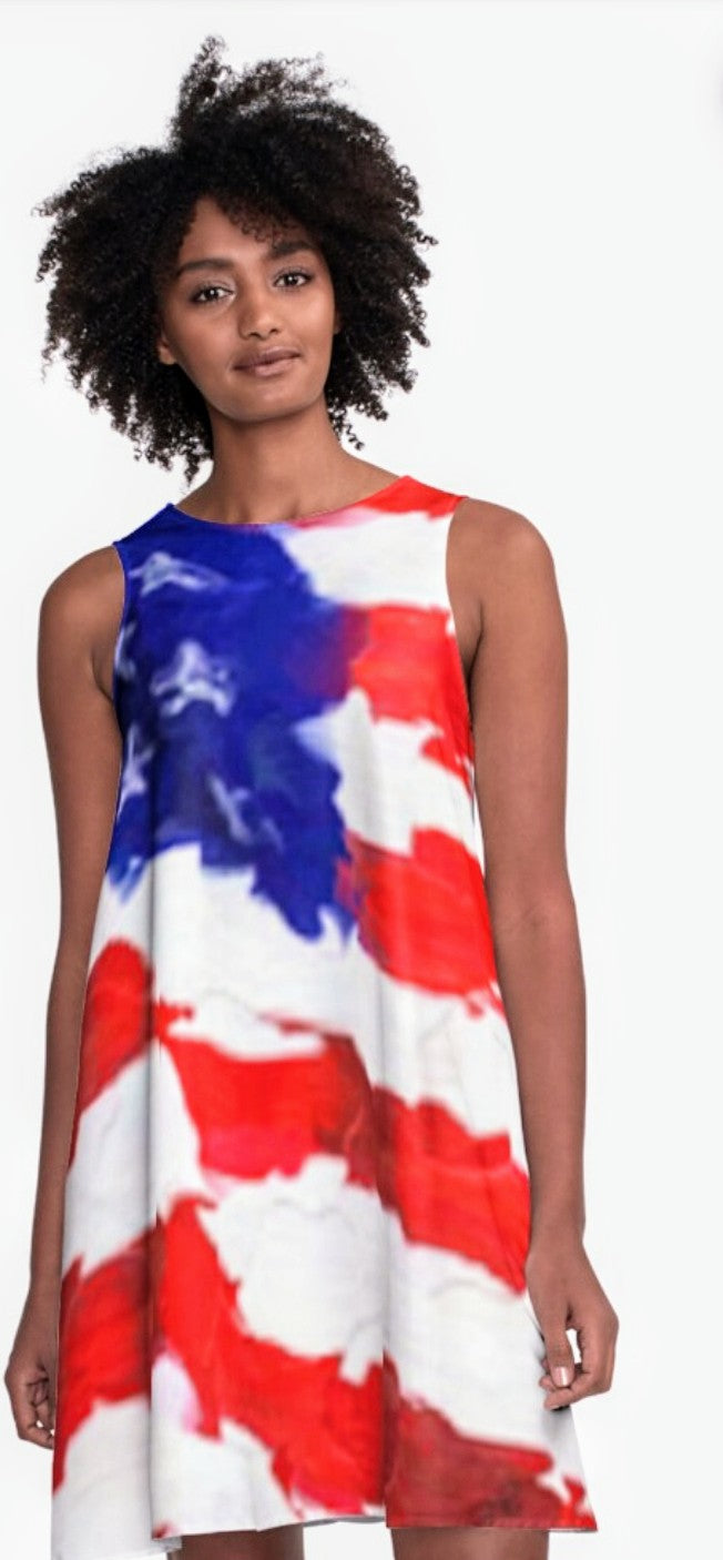 "Americana" A-Line Dress Flag