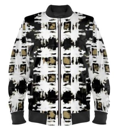 "Tartan Tan/Black" Men's Bomber Jacket