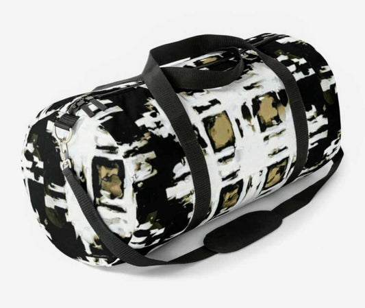 Lady Barbara Pinson Artist Traveler Bag Tartan Tan-Black