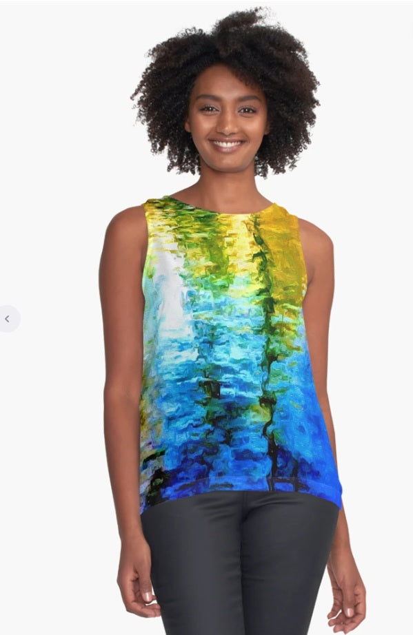 "Water Water 3" Lady B Sleeveless Top