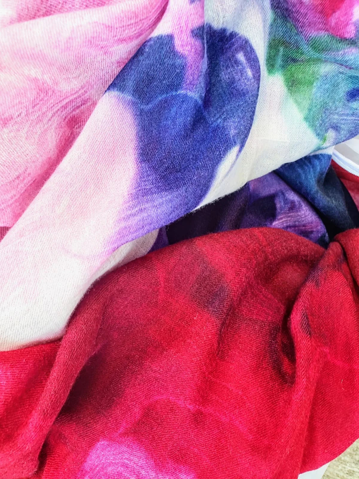 "Poppies Pink" Modal-Beechwood Scarf