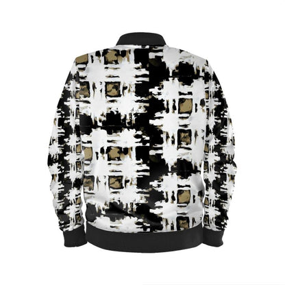 "Tartan Tan/Black" Lady B Bomber Jacket