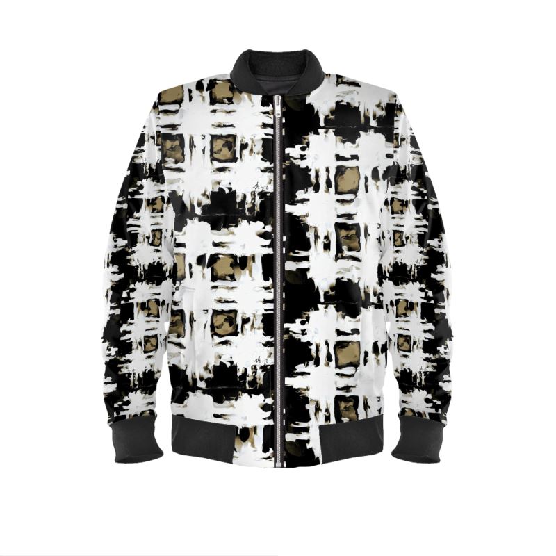 "Tartan Tan/Black" Lady B Bomber jacket ws