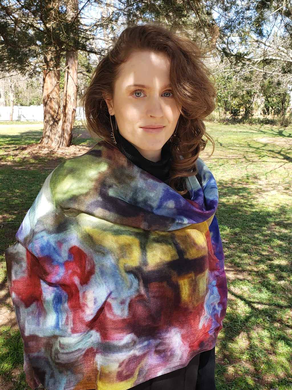 "Winter Wild" Cashmere Silk Scarf