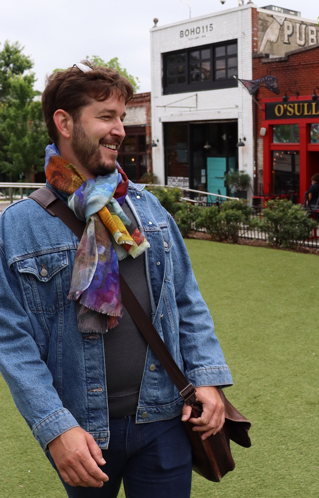 "Winter Wild" Men's Modal-Beechwood Scarf