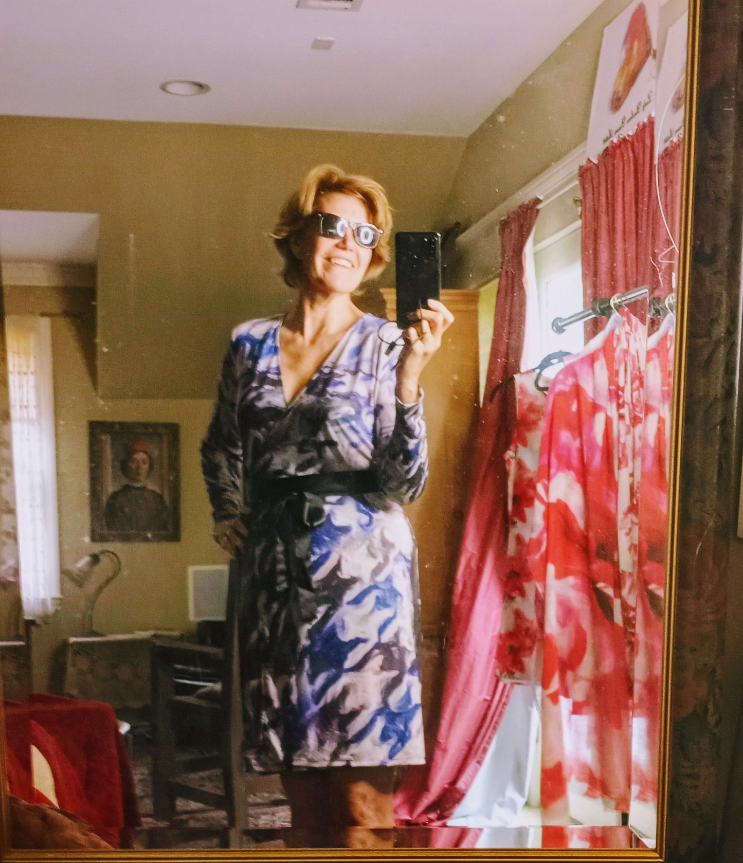 Lady Barbara Pinson "Blue Hues" -Wrap Dress 