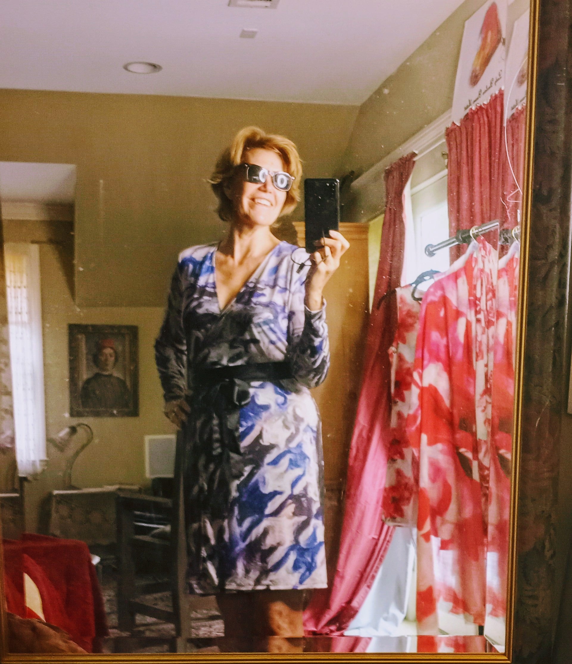 Lady Barbara Pinson "Blue Hues" -Wrap Dress 