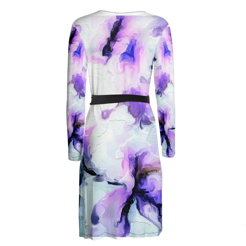 "Orchids Lavender" Lady B Wrap Dress