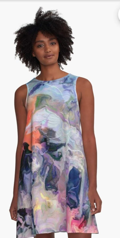 Lady Barbara Pinson Artist Aurora A-Line Dress