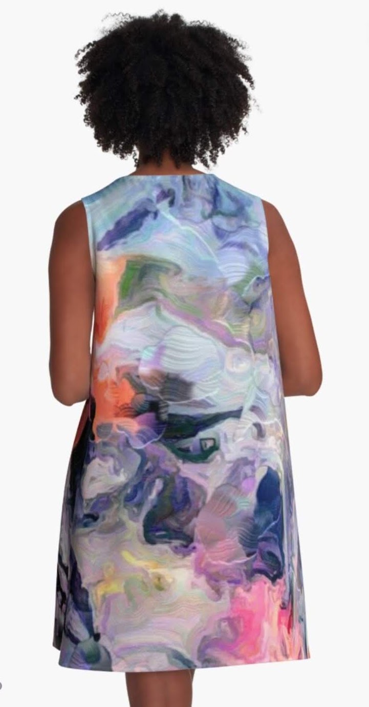 Lady Barbara Pinson Artist Aurora A-Line Dress Back