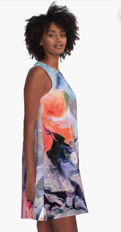 Lady Barbara Pinson Artist Aurora A-Line Dress