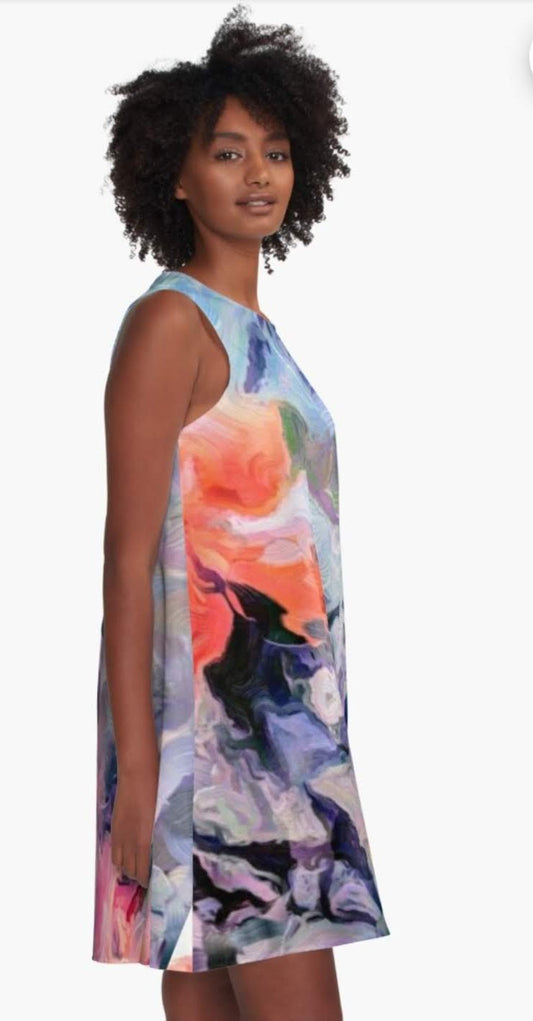 Lady Barbara Pinson Artist Aurora A-Line Dress