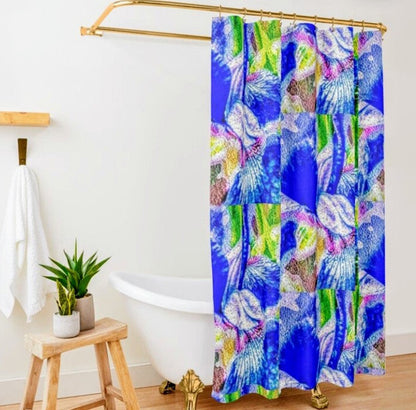 Lady Barbara Pinson Artist Shower Curtain  Blue Iris