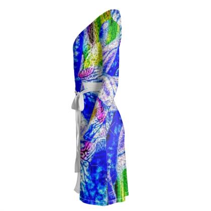 "Blue Iris" Lady B Wrap Dress