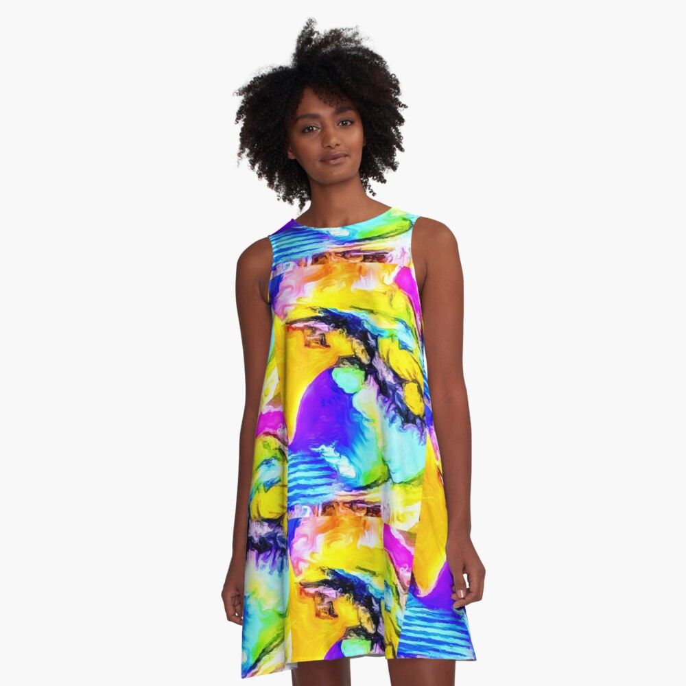 "Caribbean Calypso" A-Line Dress